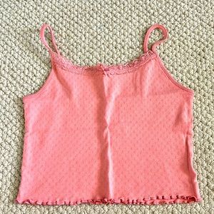 Peach pink tank top american Eagle small cropped